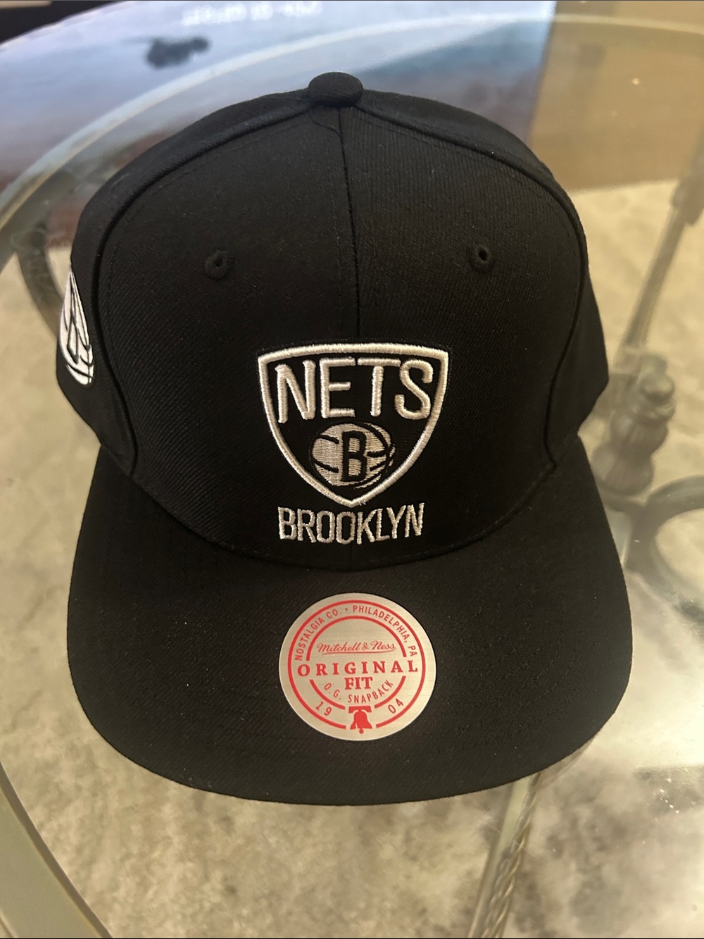 Mitchell & Ness Brooklyn Nets Black and White Snapback